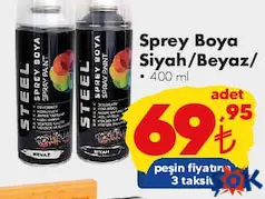 SPREY BOYA SİYAH/BEYAZ 400 ML SPREY BOYA SİYAH/BEYAZ 400 ML
